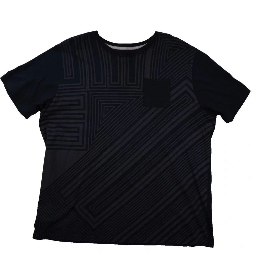 Jordan Pocket T Shirt Men's XXL Short Sleeve Black Grey Geometric Print Jumpman